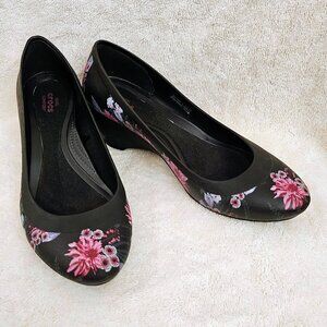 CROCS Floral Wedge Pump